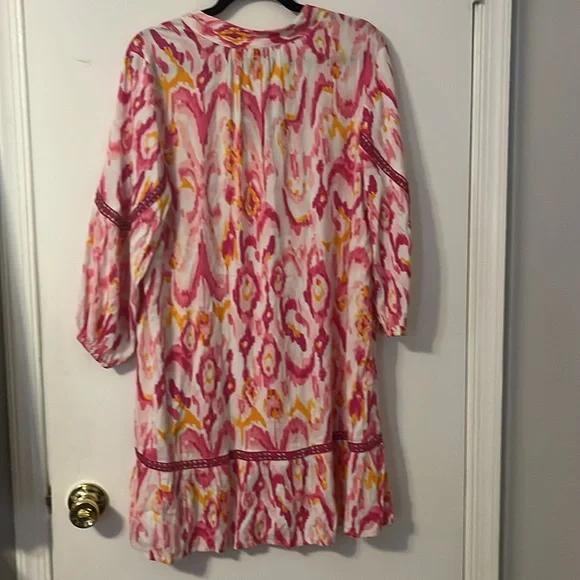 NWT Crown & Ivy Pink Peasant Dress XXL - Picture 3 of 4